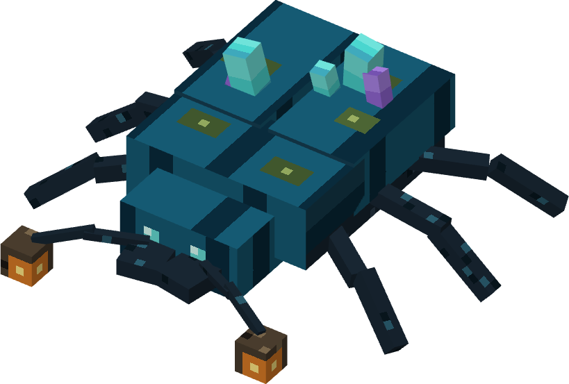 Qube-generated crystal beetle model